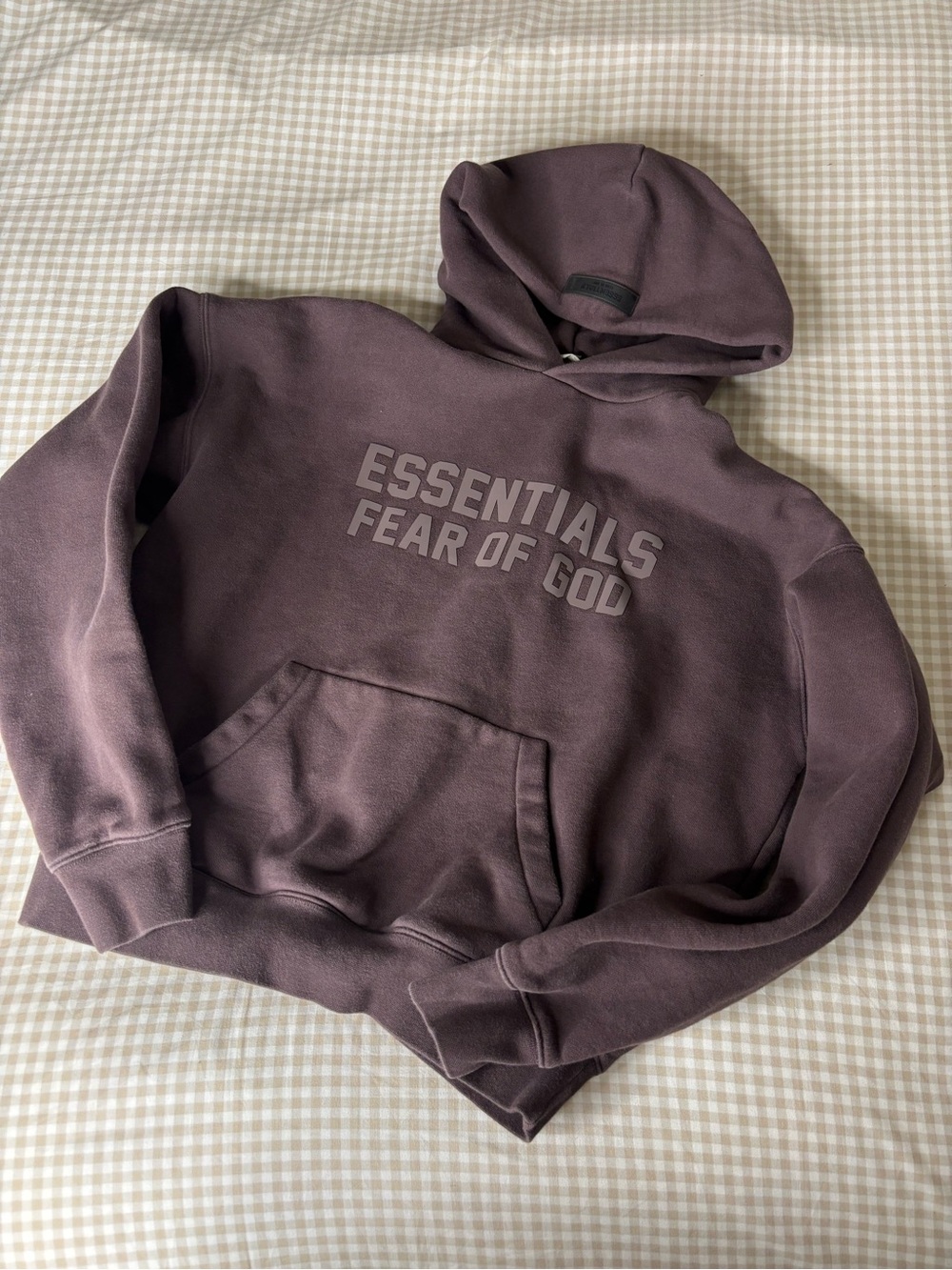 Fear of God Essentials Pullover Plum Hoodie